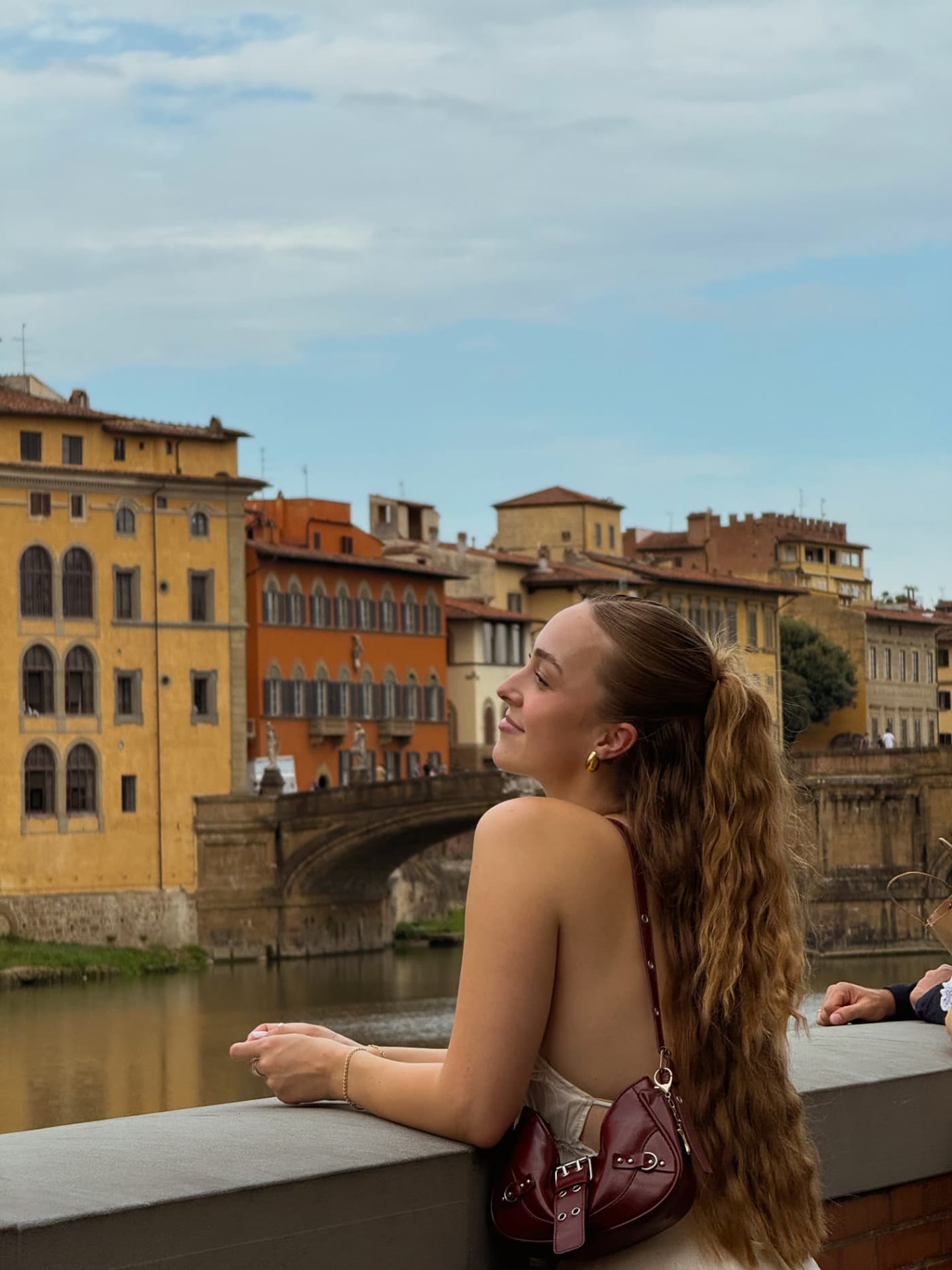 Ella by the river in Florence